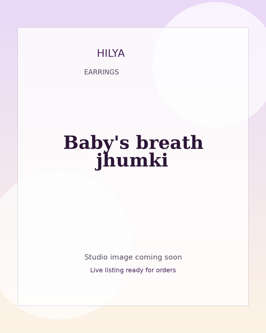 Baby's breath jhumki