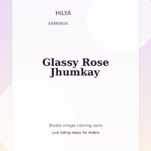 Glassy Rose Jhumkay